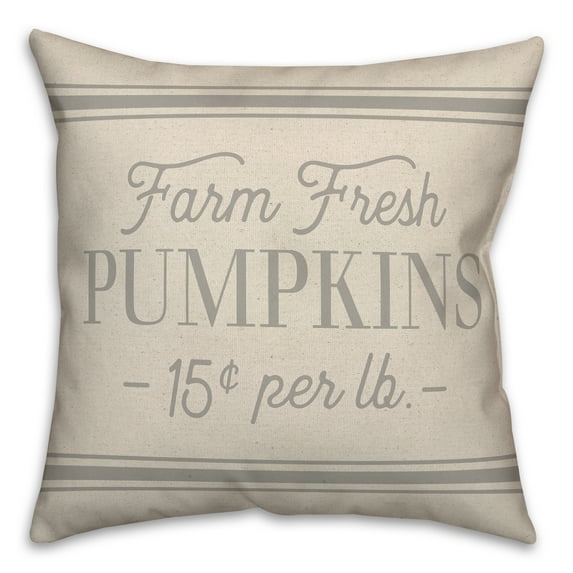 Creative Products Farm Fresh Pumpkins 18 x 18 Spun Poly Pillow