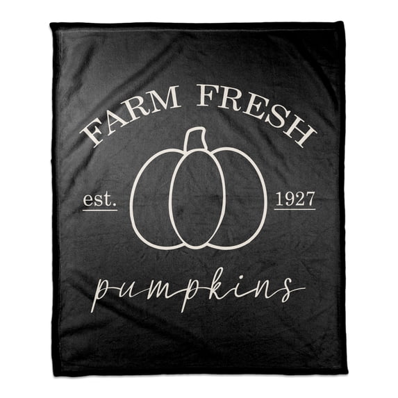 Creative Products Farm Fresh Pumpkins 50x60 Coral Fleece Blanket