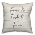 thumbnail image 1 of Creative Products Farm to Fork to Face 18x18 Spun Poly Pillow, 1 of 3