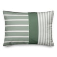 thumbnail image 1 of Creative Products Farmhouse Stripes Green 14 x 20 Indoor / Outdoor Pillow, 1 of 3
