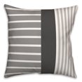 thumbnail image 1 of Creative Products Farmhouse Stripes Gray 16 x 16 Indoor / Outdoor Pillow, 1 of 3