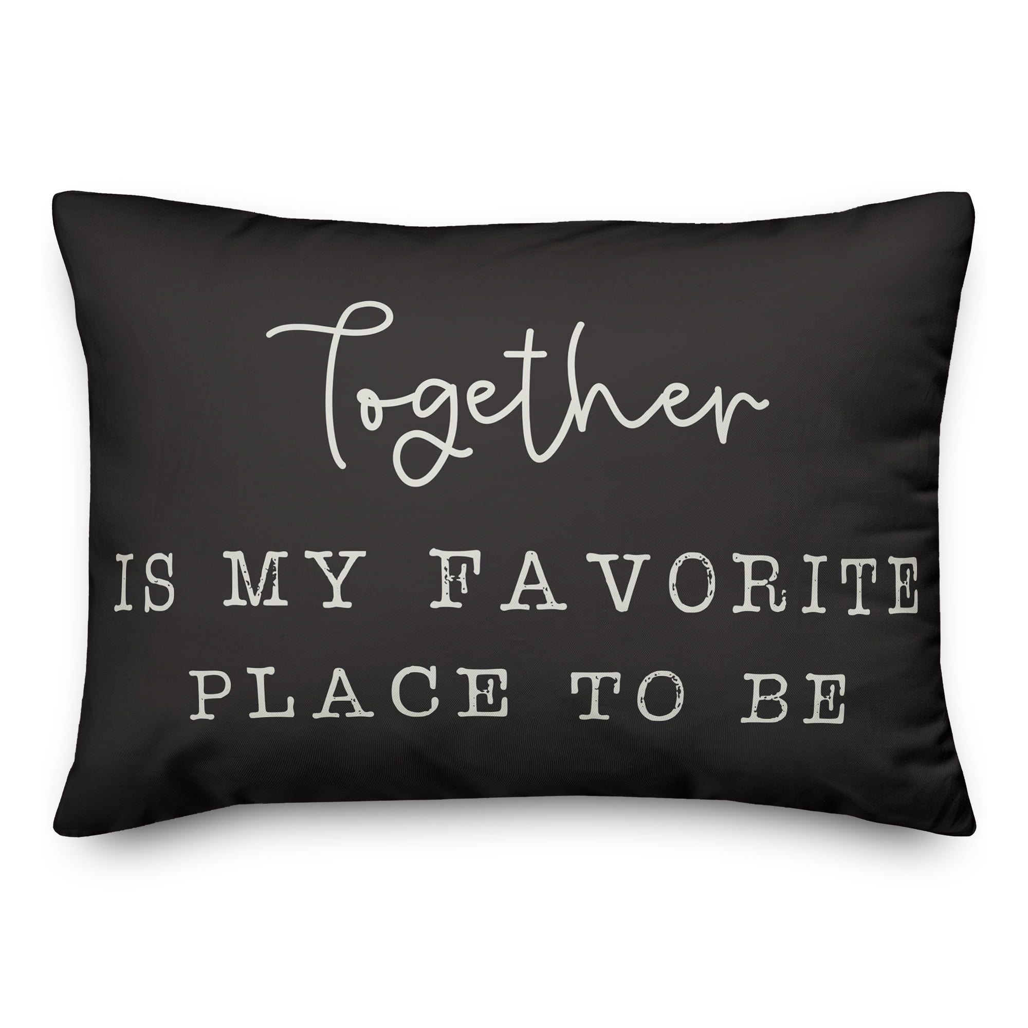 Creative Products Favorite Place on Black 14x20 Indoor / Outdoor Pillow