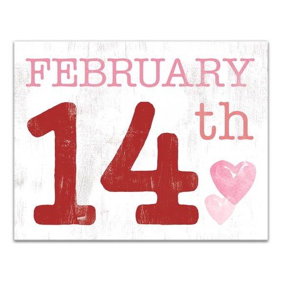 Creative Products Feb Val Date 14 x 11 Canvas Wall Art