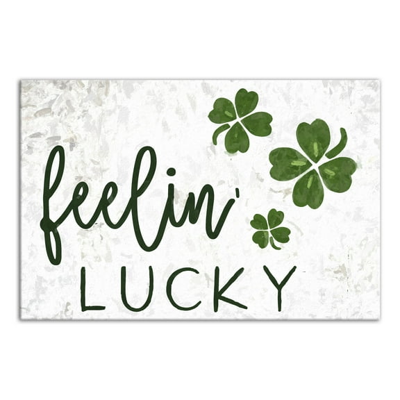Creative Products Feeling Lucky Four Leaf Clover 18 x 12 Canvas Wall Art