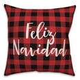 thumbnail image 1 of Creative Products Feliz Navidad in Buffalo Check Plaid 18x18 Spun Poly Pillow, 1 of 2