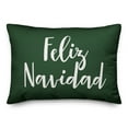 thumbnail image 1 of Creative Products Feliz Navidad in Dark Green 14x20 Spun Poly Pillow, 1 of 2