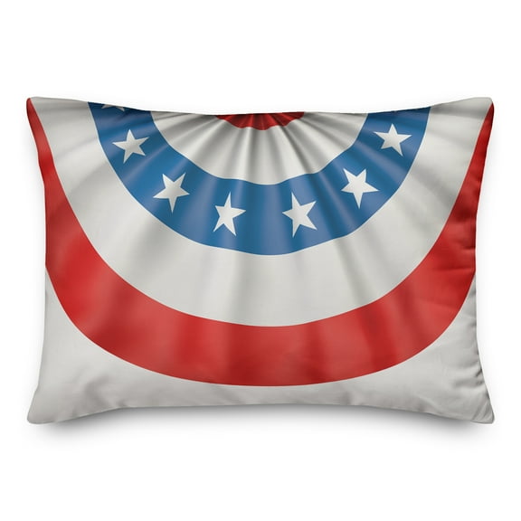Creative Products Festive Patriotic Bunting 14 x 20 Indoor / Outdoor Pillow