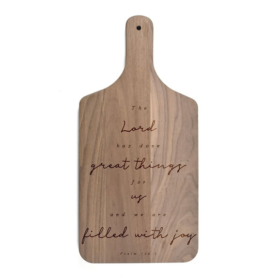 Creative Products Filled with Joy 8 x 17 Walnut Paddle Cutting Board