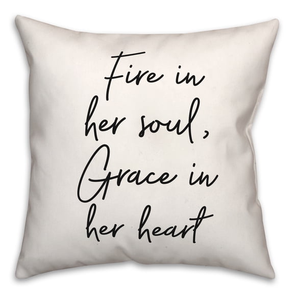Creative Products Fire In Her Heart 18x18 Spun Poly Pillow