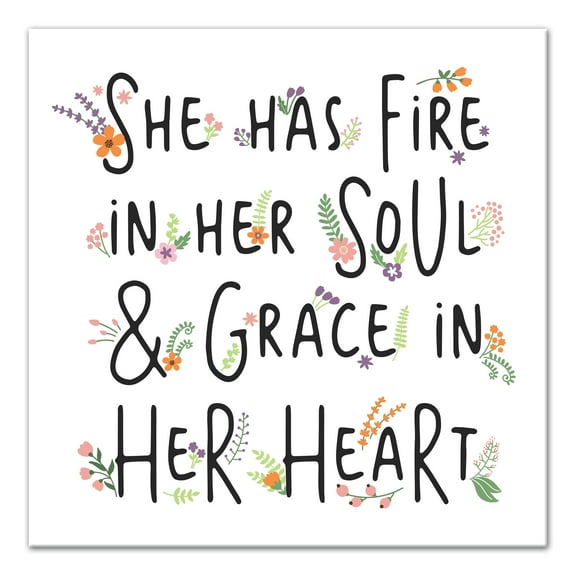 Creative Products Fire in Her Soul 16x16 Canvas Wall Art