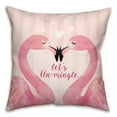 thumbnail image 1 of Creative Products Flamingo Mistletoe Valentines 18 x 18 Spun Poly Pillow, 1 of 3