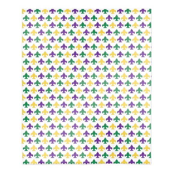Creative Products Fleur De Lis Pattern 50x60 Sherpa Fleece Blanket