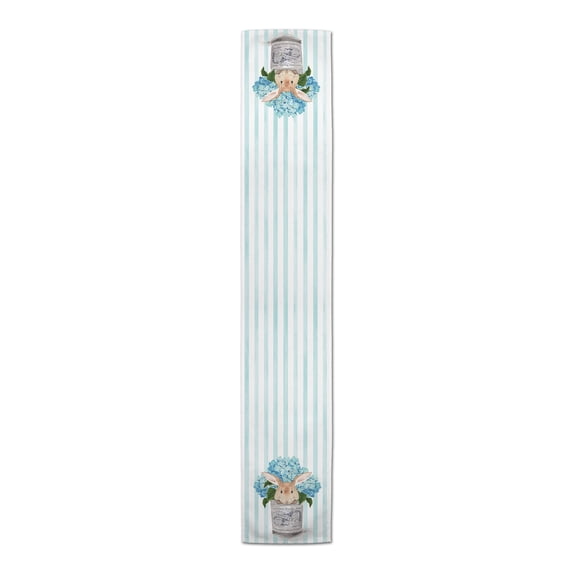 Creative Products Floral Bucket Bunny 16x72 Cotton Twill Table Runner
