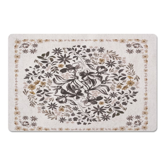 Creative Products Floral Circle 18 x 27 Floor Mat