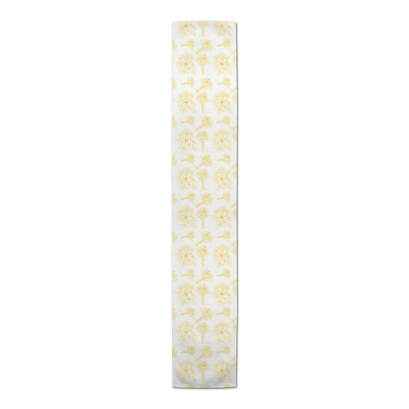 Creative Products Floral Drawings Yellow 16x90 Poly Twill Table Runner