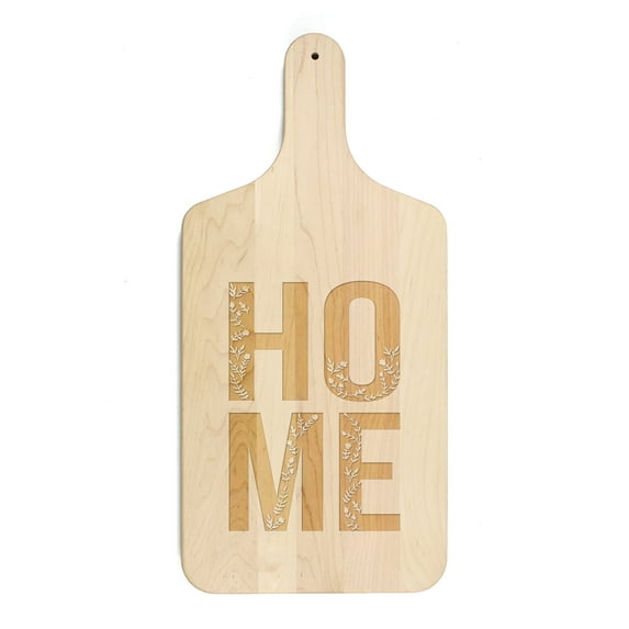 Creative Products Floral Home 8 x 17 Maple Paddle Cutting Board