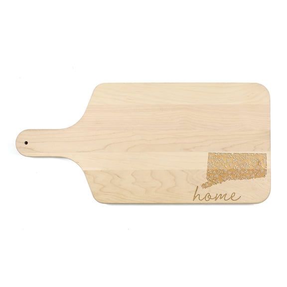 Creative Products Floral Home State - Connecticut 17 x 8 Maple Paddle Cutting Board