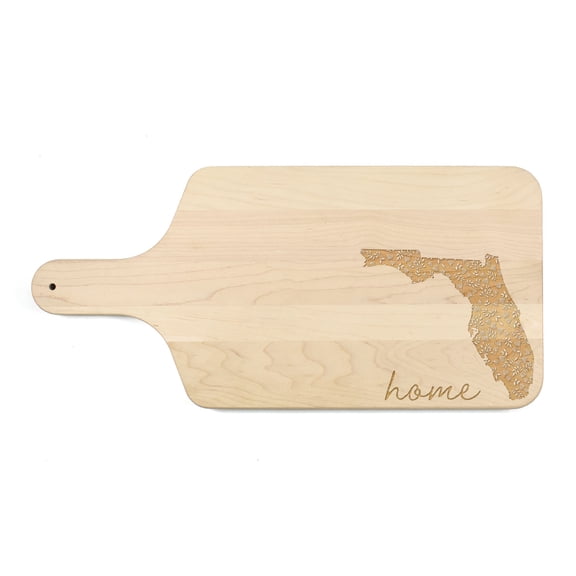 Creative Products Floral Home State - Florida 17 x 8 Maple Paddle Cutting Board