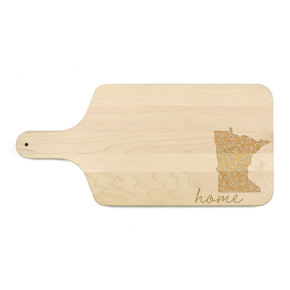 Creative Products Floral Home State - Minnesota 17 x 8 Maple Paddle Cutting Board