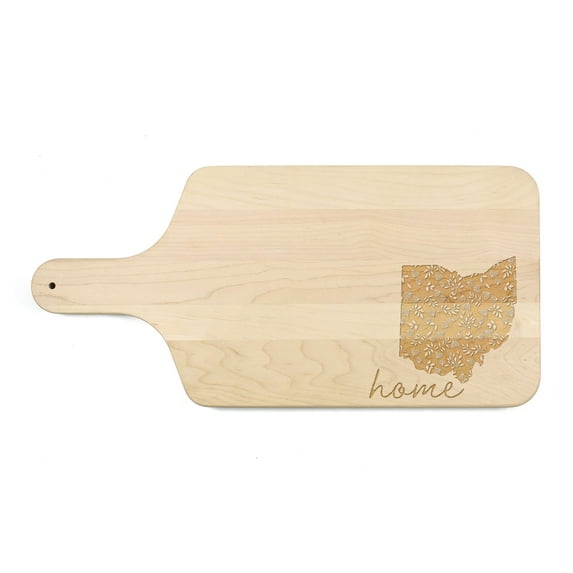 Creative Products Floral Home State - Ohio 17 x 8 Maple Paddle Cutting Board