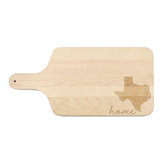 Creative Products Floral Home State - Texas 17 x 8 Maple Paddle Cutting Board