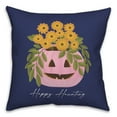 thumbnail image 1 of Creative Products Floral Jackolantern 18 x 18 Spun Poly Pillow, 1 of 3
