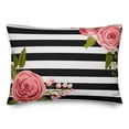 thumbnail image 1 of Creative Products Floral Mod Stripes 14x20 Indoor / Outdoor Pillow, 1 of 2