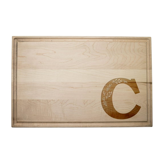 Creative Products Floral Monogram - C 17 x 11 Maple Cutting Board