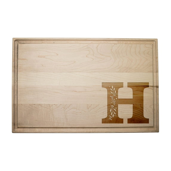 Creative Products Floral Monogram - H 17 x 11 Maple Cutting Board