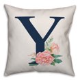 thumbnail image 1 of Creative Products Floral Monogram - Y 18x18 Indoor / Outdoor Pillow, 1 of 3