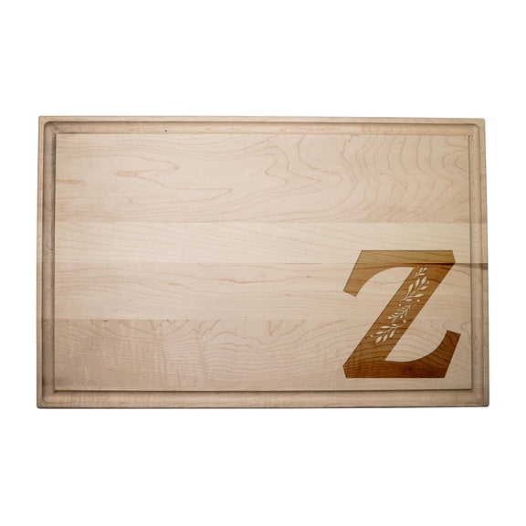 Creative Products Floral Monogram - Z 17 x 11 Maple Cutting Board