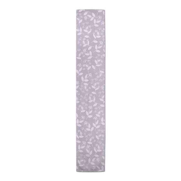 Creative Products Floral Silhouette Soft Lilac 16 x 72 Poly Twill Table Runner