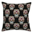 thumbnail image 1 of Creative Products Floral Sugar Skull Pattern 18x18 Spun Poly Pillow, 1 of 3