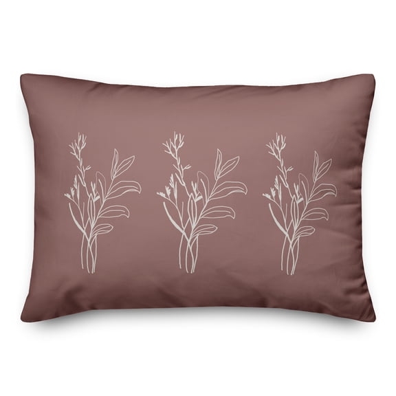 Creative Products Floral Two Tone 20 x 14 Spun Poly Pillow