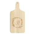 thumbnail image 1 of Creative Products Floral Wreath Monogram - R 8 x 17 Maple Paddle Cutting Board, 1 of 1