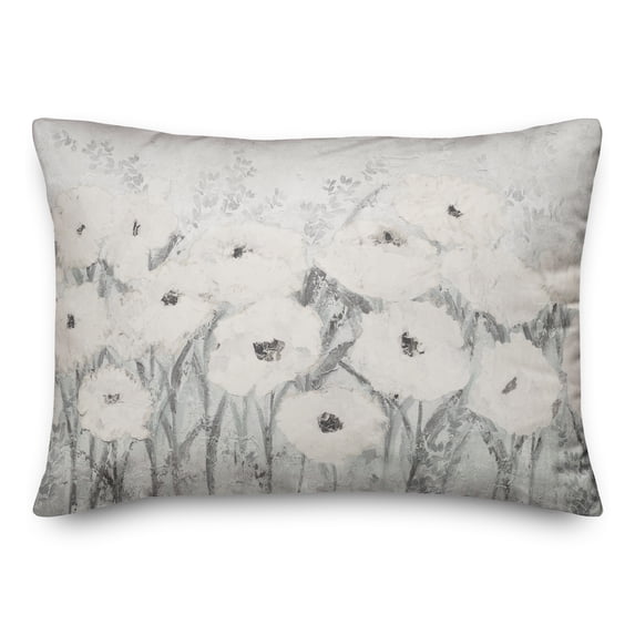Creative Products Florals In Gray 20 x 14 Spun Poly Pillow