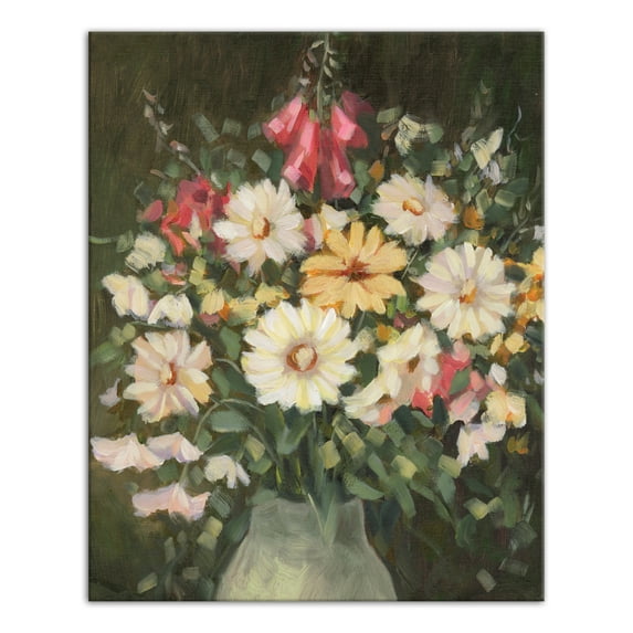 Creative Products Florals On Black 24 x 30 Canvas Wall Art