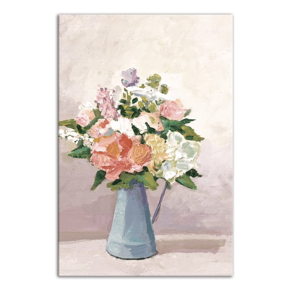 Creative Products Flower Bouquet in Metal Pitcher 24x36 Canvas Wall Art