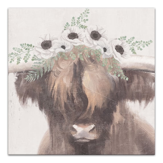 Creative Products Flower Crown Highland 12 x 12 Canvas Wall Art