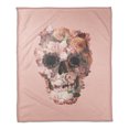 thumbnail image 1 of Creative Products Flower Skull 50 x 60 Coral Fleece Blanket, 1 of 3