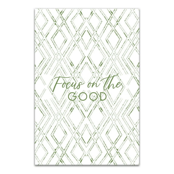 Creative Products Focus on the Good White and Green 20 x 30 Canvas Wall Art