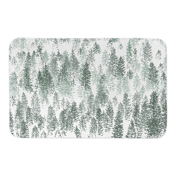 Creative Products Foggy Evergreen Scene 34x21 Bath Mat
