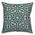 thumbnail image 1 of Creative Products Folk Floral Teal 18 x 18 Spun Poly Pillow, 1 of 2