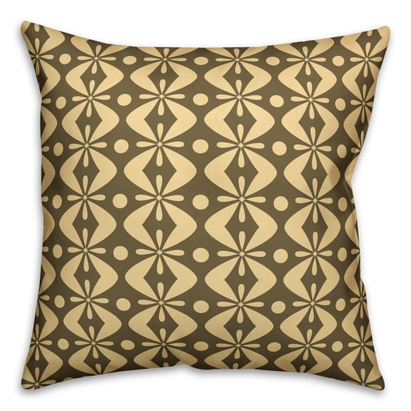 Creative Products Folk Pattern in Cream 16x16 Spun Poly Pillow