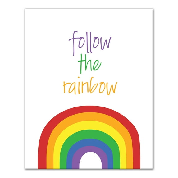 Creative Products Follow The Rainbow 16x20 Canvas Wall Art