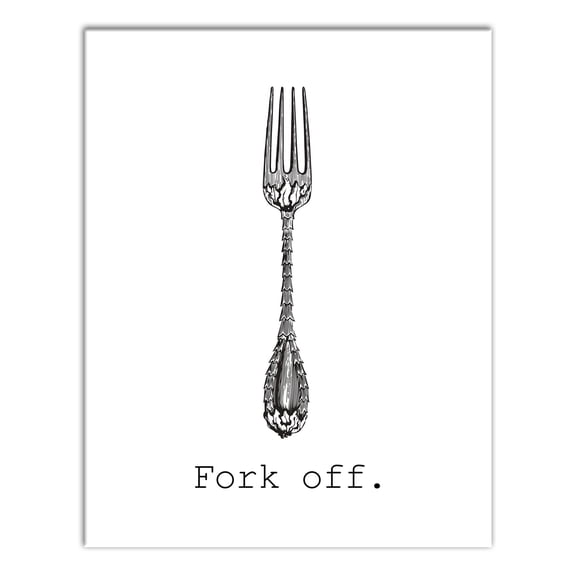 Creative Products Fork Off 11x14 Canvas Wall Art