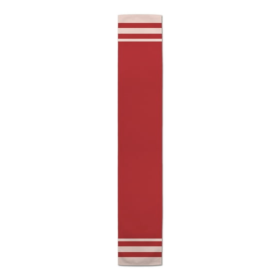 Creative Products French Red Stripes 16 x 72 Cotton Twill Table Runner