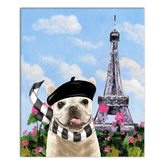 Creative Products Frenchie In France 3 20 x 24 Canvas Wall Art