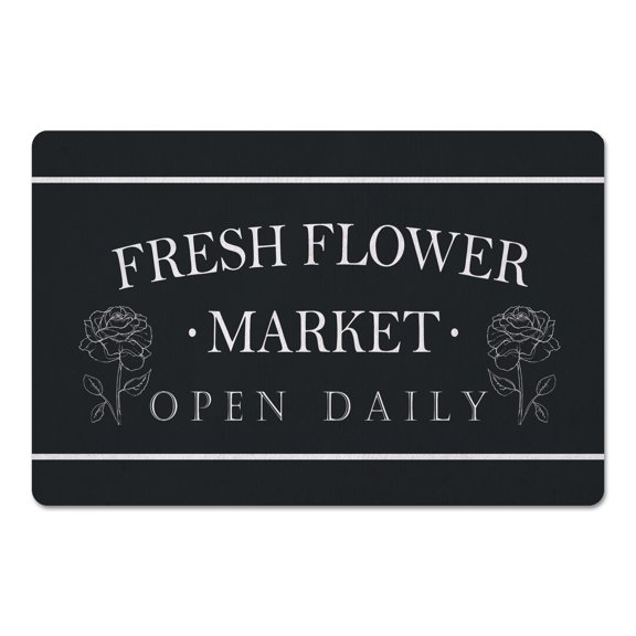 Creative Products Fresh Flower Market Open Daily 27x18 Floor Mat
