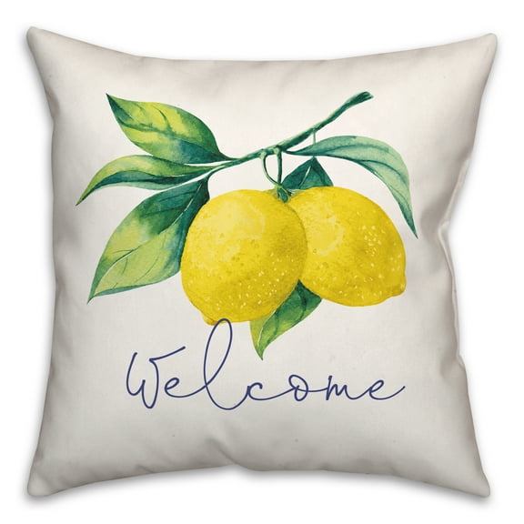 Creative Products Fresh Lemons Bright 16 x 16 Spun Poly Pillow
